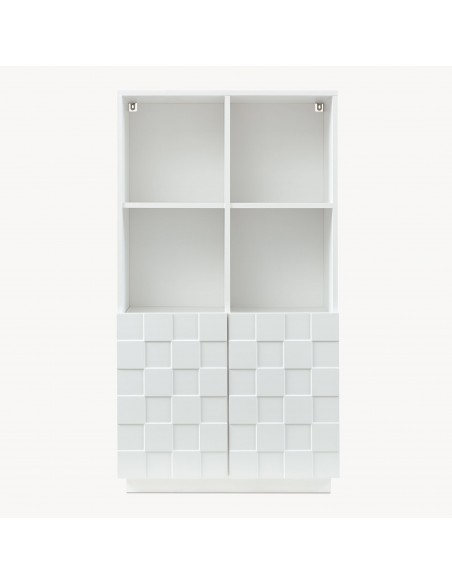 lavt vitrineskab vitrine hvid træ skænk