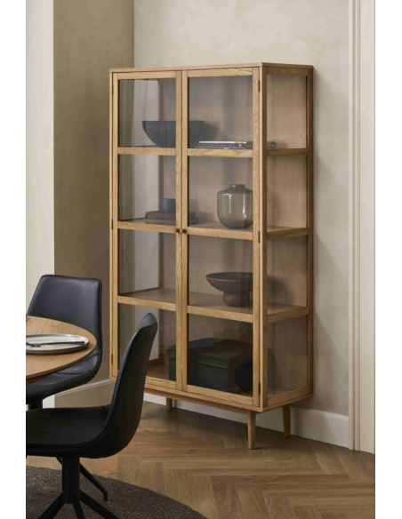 vitrineskab skab vitrine eg træ egetræ moderne design