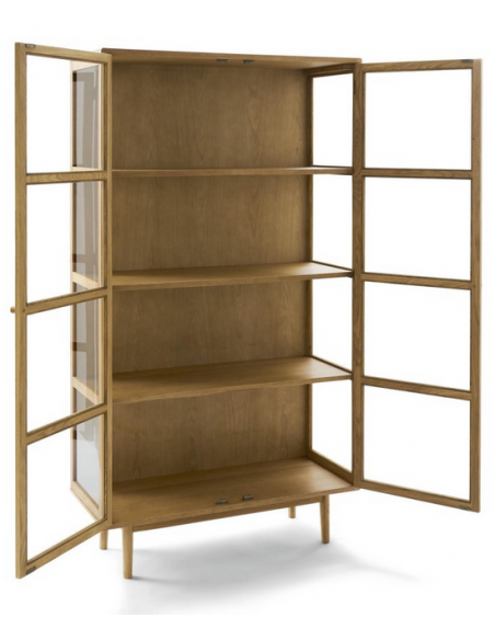 vitrineskab skab vitrine eg træ egetræ moderne design