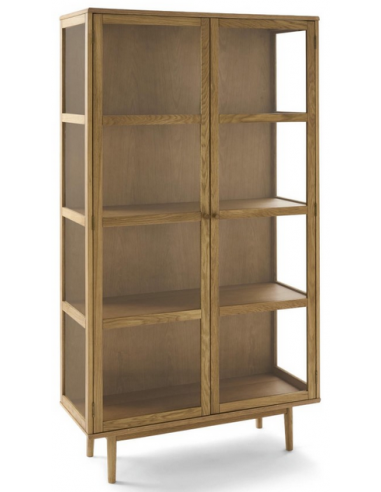 vitrineskab skab vitrine eg træ egetræ moderne design