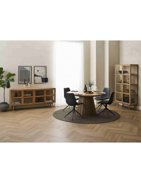 vitrineskab skab vitrine eg træ egetræ moderne design