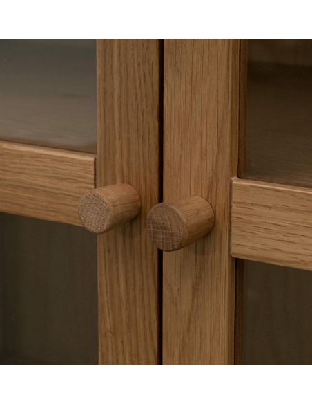 vitrineskab skab vitrine eg træ egetræ moderne design