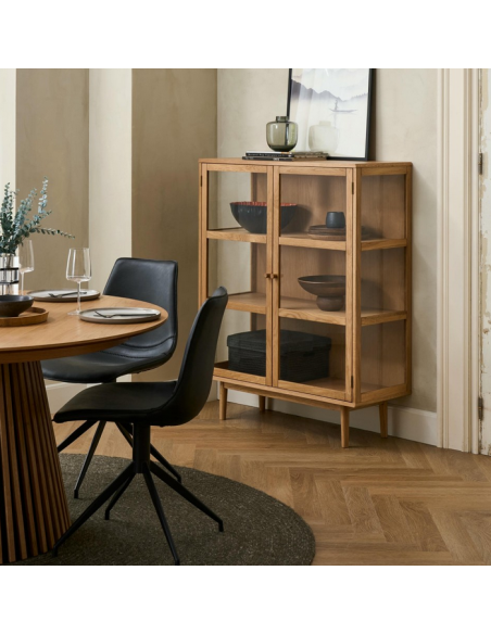 vitrineskab skab vitrine eg træ egetræ moderne design