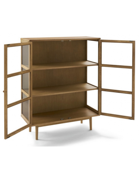 vitrineskab skab vitrine eg træ egetræ moderne design