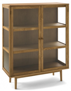 vitrineskab skab vitrine eg træ egetræ moderne design