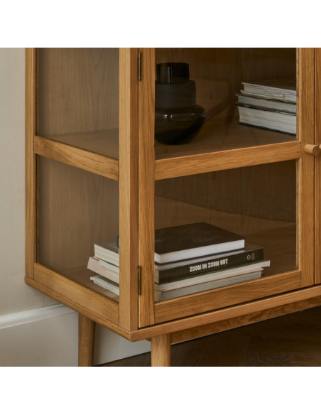 vitrineskab skab vitrine eg træ egetræ moderne design