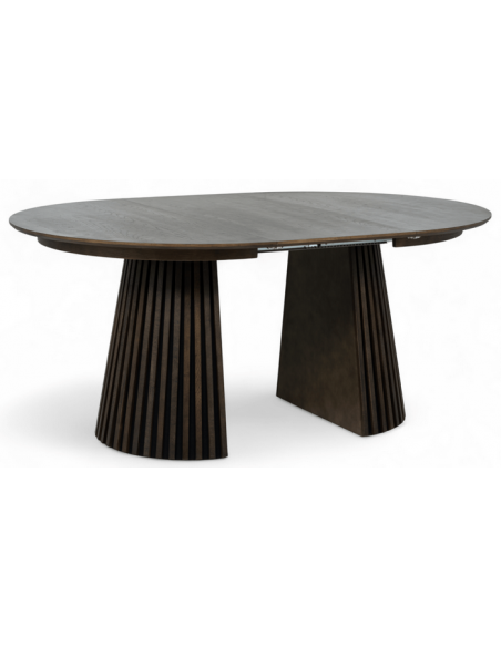 rundt spisebord med udtræk eg træ egetræ 120