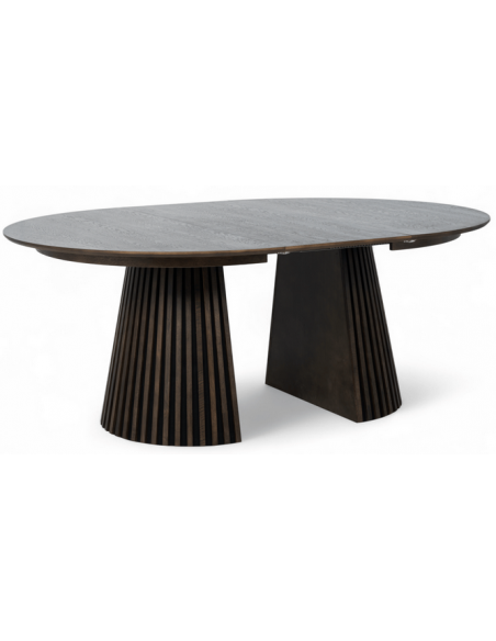 rundt spisebord med udtræk eg træ egetræ 140