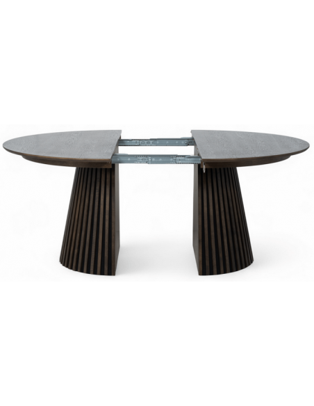 rundt spisebord med udtræk eg træ egetræ 140