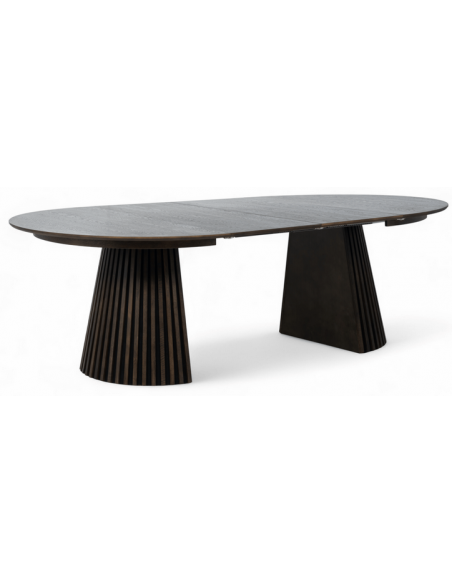 rundt spisebord med udtræk eg træ egetræ 140