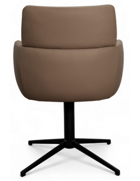 spisebordsstol med armlæn drejefod drejefunktion ægte læder design