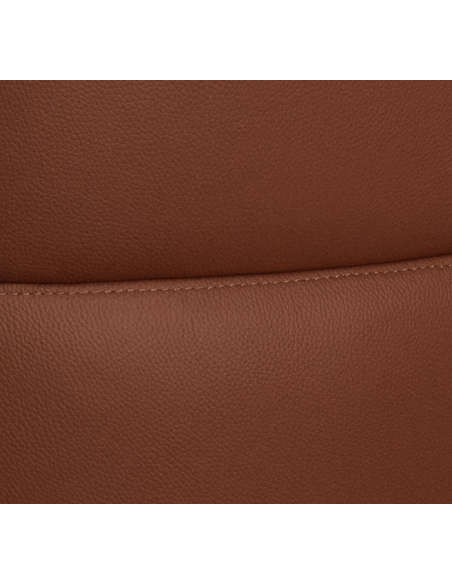 spisebordsstol med armlæn drejefod drejefunktion ægte læder design brun cognac