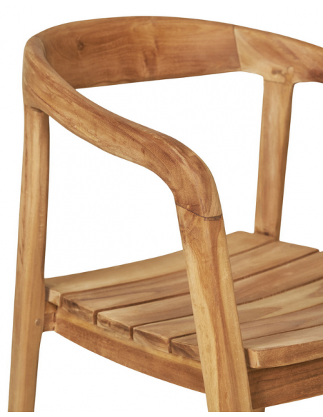 havestol armlæn træ teak teaktræ