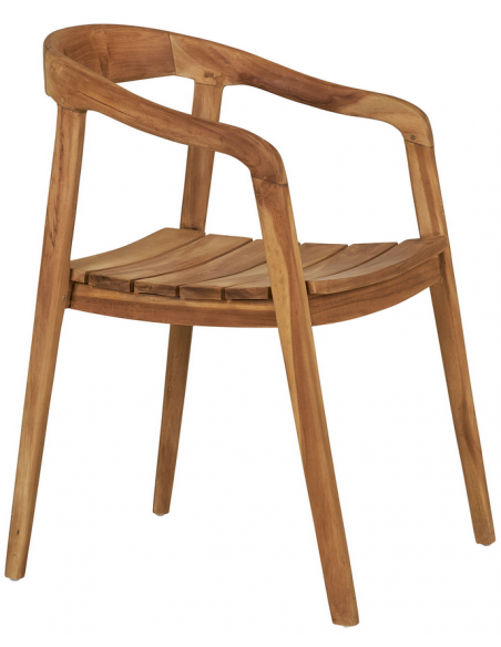 havestol armlæn træ teak teaktræ