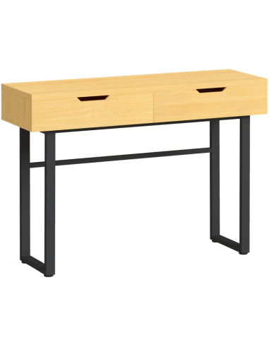 konsolbord med skuffer træ eg opbevaring entre entremøbler garderobe konsol bord