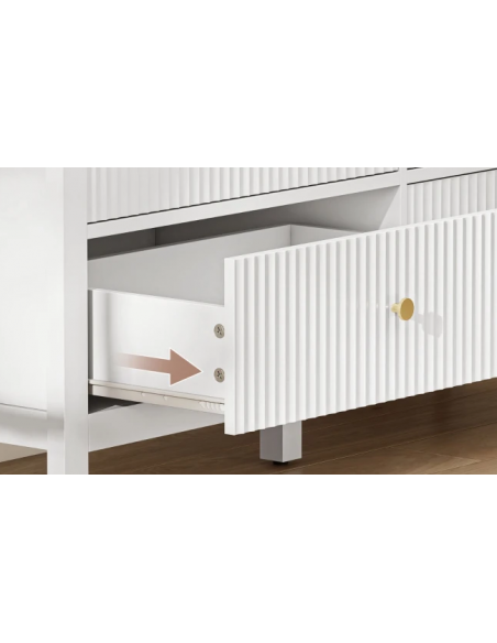 kommode indretning soveværelse skuffer træ hvid