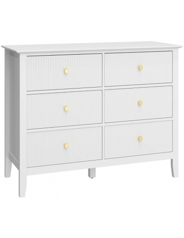 kommode indretning soveværelse skuffer træ hvid