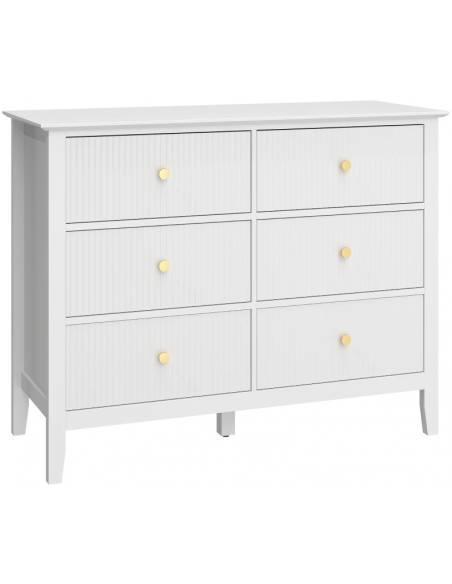 kommode indretning soveværelse skuffer træ hvid