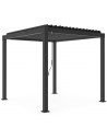 GARDA Pavillon med vipbart lameltag i aluminium 300 x 240 cm - Charcoal