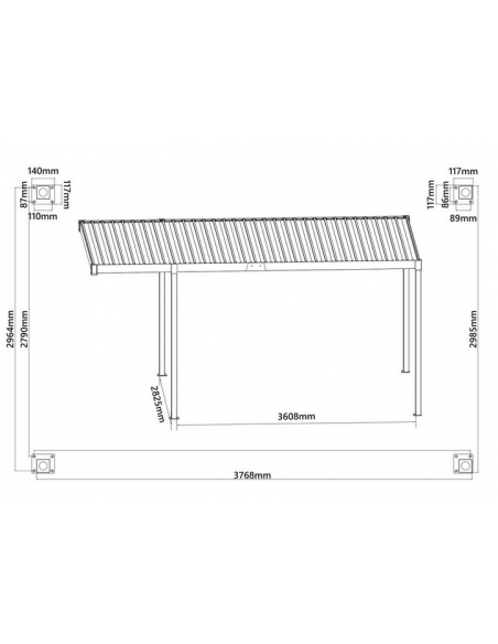 carport 1 bil garage moderne havepavillion pavillon pavillion