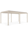 GARDA Pavillon med vipbart lameltag i aluminium 600 x 300 cm - Beige