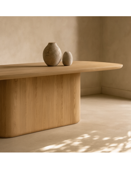 ovalt spisebord egetræ eg ovale spiseborde moderne design