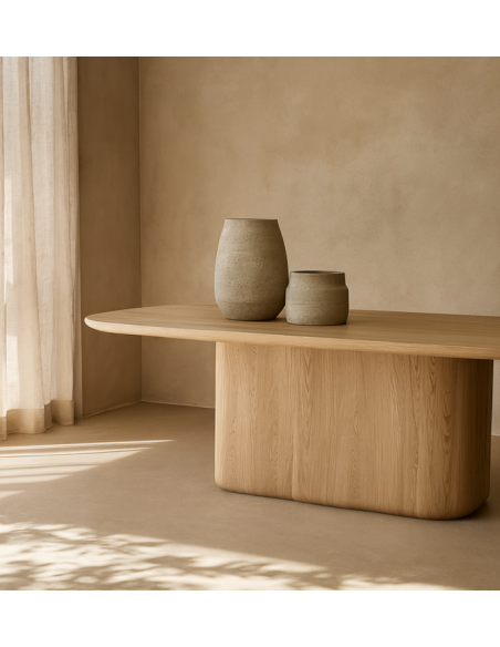 ovalt spisebord egetræ eg ovale spiseborde moderne design