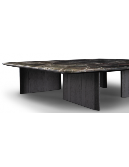 sofabord sort marmor stort firkantet firekantet kvadratisk design