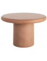 Rundt spisebord i MDF og microcement Ø120 cm - Rustik terracotta