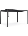 MAREA Pavillon med vipbart lameltag i aluminium 300 x 400 cm - Charcoal