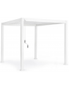 MAREA Pavillon med vipbart lameltag i aluminium 300 x 300 cm - Hvid