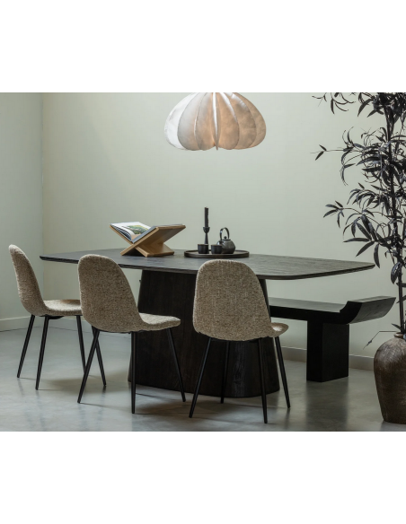 Spisebord 200 brun træ moderne