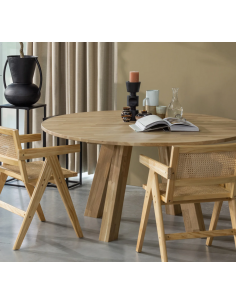 Spisebord rundt eg egetræ træ massivt moderne design 150 2