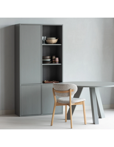 Spisebord rundt eg egetræ træ massivt rustikt design