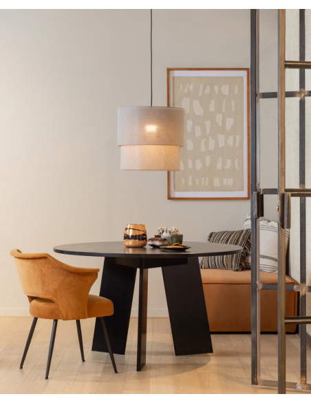 Spisebord rundt eg egetræ træ massivt rustikt design