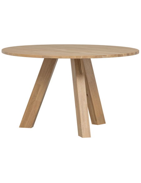 Spisebord rundt eg egetræ træ massivt rustikt design