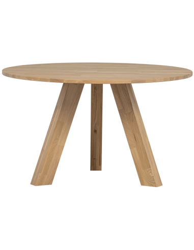 Spisebord rundt eg egetræ træ massivt rustikt design