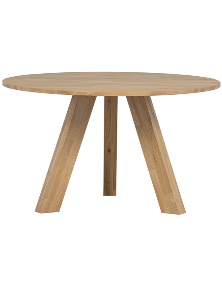 Spisebord rundt eg egetræ træ massivt rustikt design