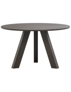 Spisebord rundt eg egetræ træ massivt rustikt design