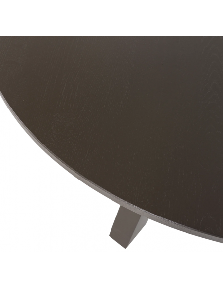 Spisebord rundt eg egetræ træ massivt rustikt design