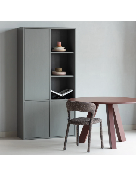 Spisebord rundt eg egetræ træ massivt rustikt design