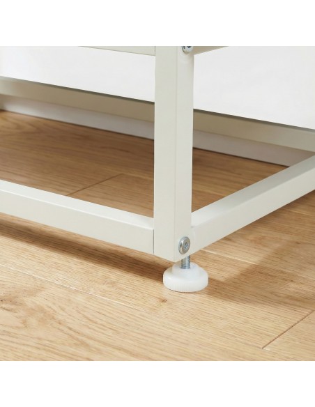 skænk træ eg sideboard opbevaring stuemøbler smal lav beige