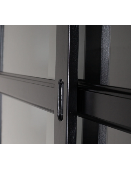 vitrine vitrineskab skab køkkenskab køkken opbevaring træ rustikt design sort