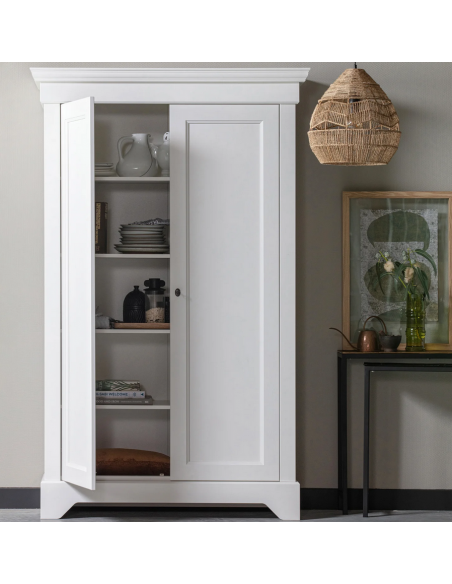 klædeskab skab garderobe garderobeskab entreskab træ rustikt design hvidt