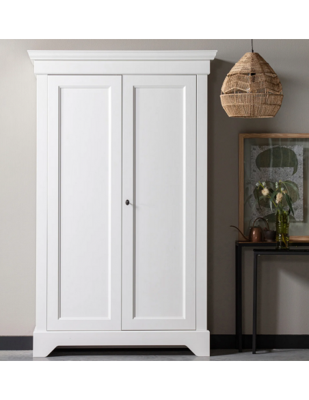 klædeskab skab garderobe garderobeskab entreskab træ rustikt design hvidt