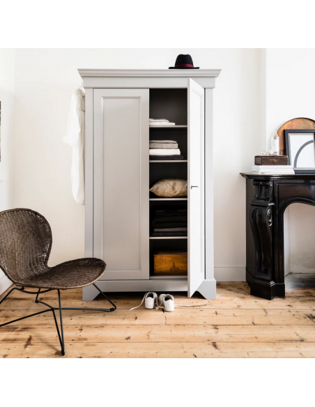 klædeskab skab garderobe garderobeskab entreskab træ rustikt design grå