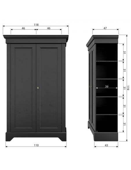 klædeskab skab garderobe garderobeskab entreskab træ rustikt design