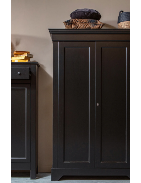 klædeskab skab garderobe garderobeskab entreskab træ rustikt design sort