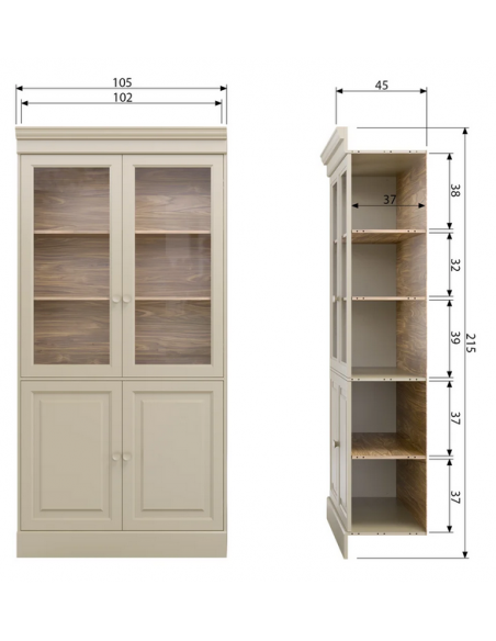 vitrine vitrineskab skab køkkenskab køkken opbevaring træ rustikt design