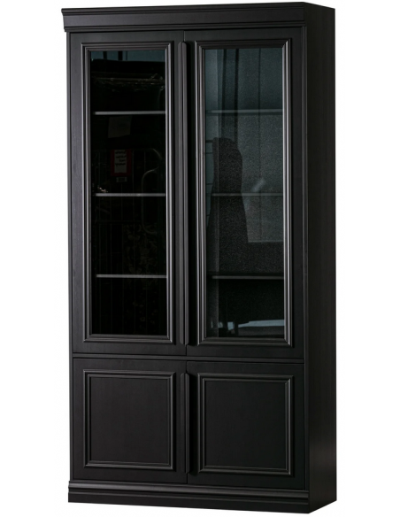 vitrine vitrineskab skab køkkenskab køkken opbevaring træ rustikt design sort